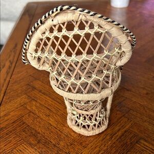 Handcrafted Woven Rattan Accent Piece